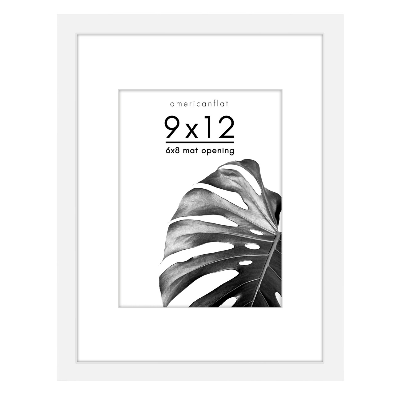 Americanflat Picture Frame with Mat - Photo Frame for Wall Display - Shatter Resistant Glass - Adjustable Hanging Hardware - Includes Easel